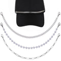 Turquoise pearl Cuban fishbone chain cap chain with alloy and electroplated finish for bags and caps