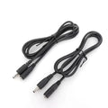 Black 22AWG DC power cord with copper core male to female plug