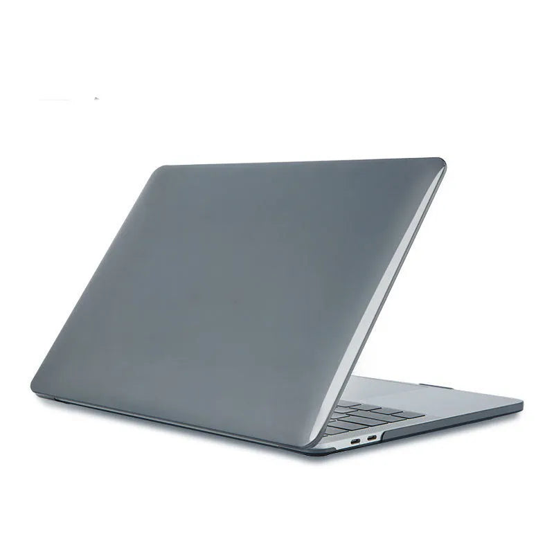 Plastic transparent hard shell case for MacBook Air Pro with see-through logo