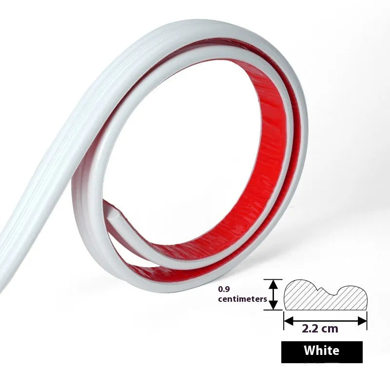 Flexible PVC background wall shaping frame with self-adhesive edge banding in multiple colour options