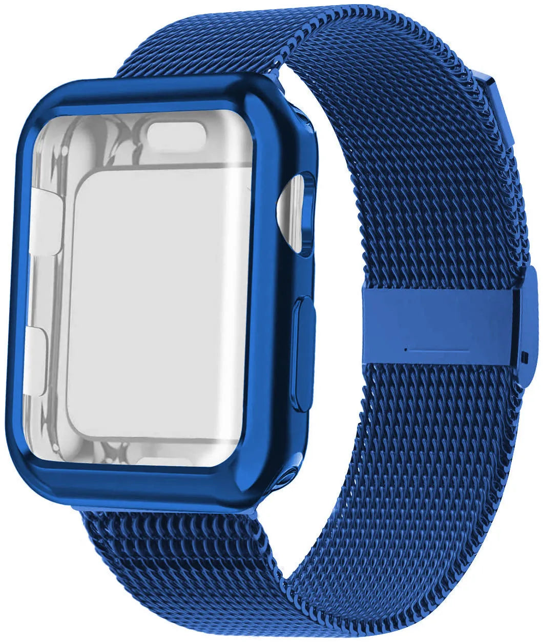 Apple Watch magnetic Milan metal wrist strap with TPU inner lining in silver colour