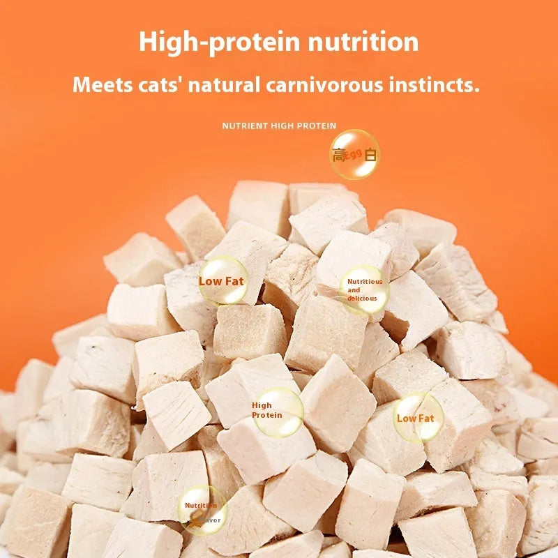 500g barrel of cat training snacks in chicken, liver, egg yolk and fish recipe options