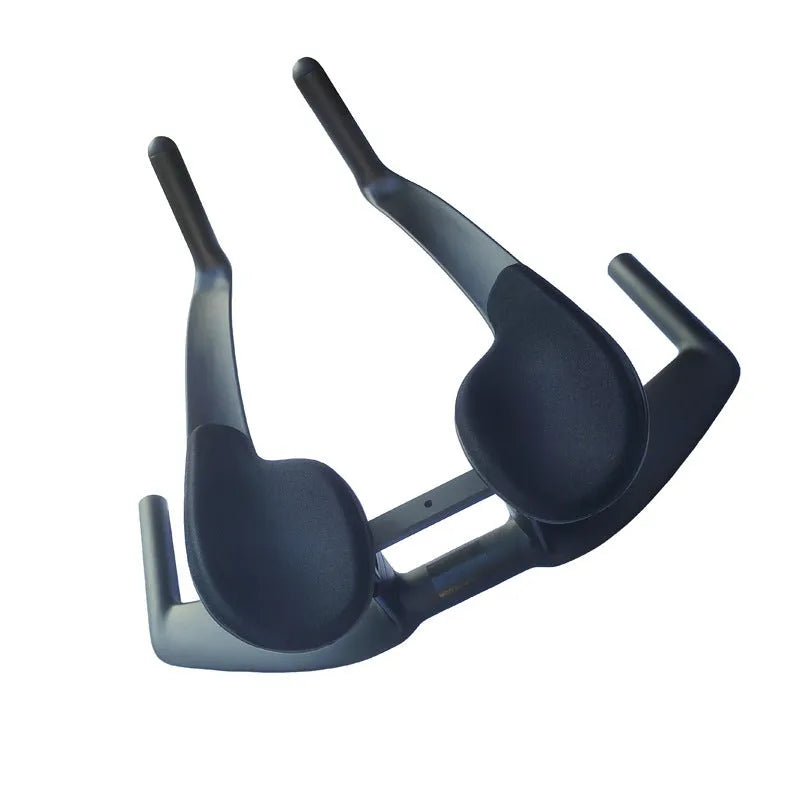 Black carbon fibre TT handlebar showing 10 degree angle option with 31.8mm clamp area visible