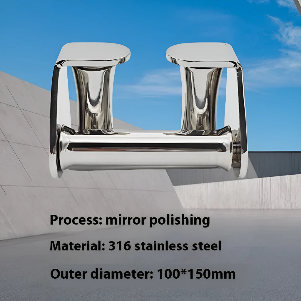 316 stainless steel mirror polished solid roller guide anchor wheel seat, 100 x 150mm, for yacht marine hardware
