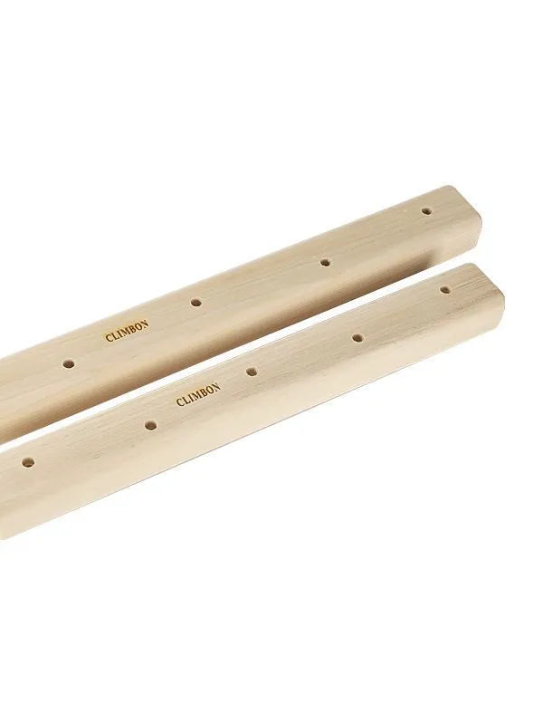 Set of three solid wooden finger boards for grip strength training in 12cm, 40cm, and 50cm lengths