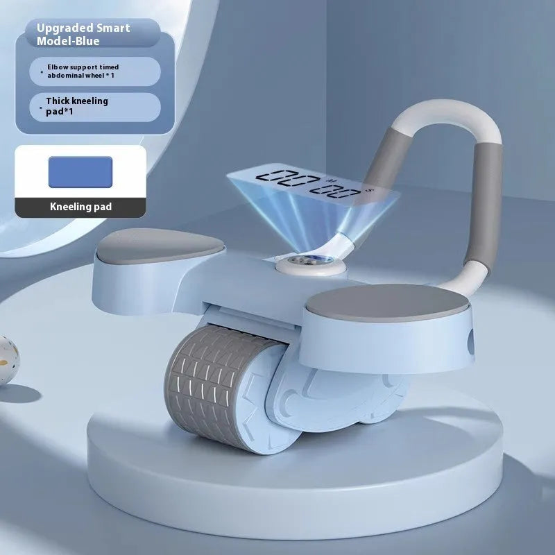 Abdominal wheel with automatic rebound mechanism in multiple style and colour options