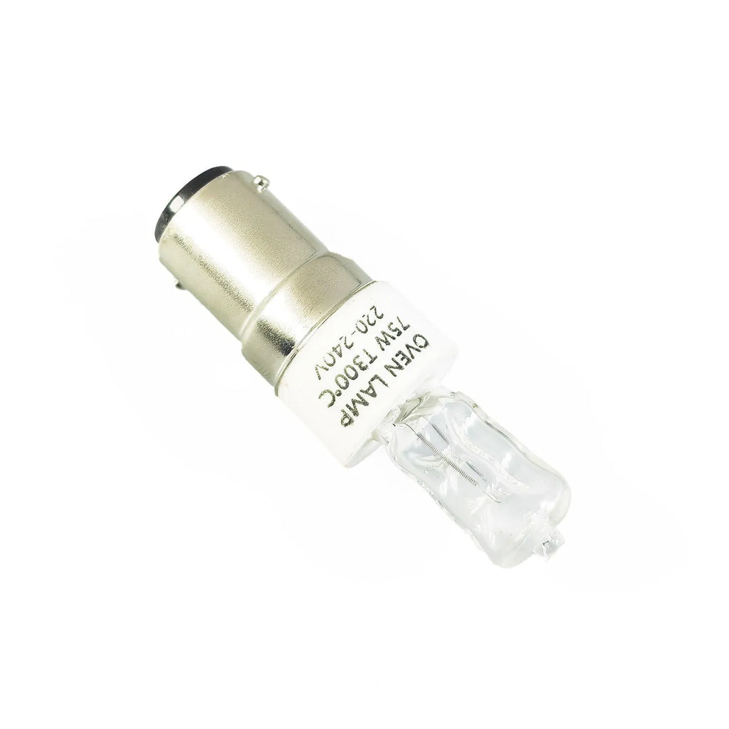 75W BA15D halogen oven bulb, 220V, 60mm length, 500°C heat resistant replacement lamp