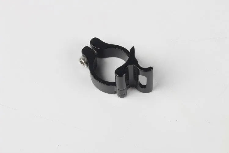 Black aluminium alloy vehicle clamp ring with 28.6mm internal diameter for automotive hoses and pipes