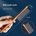 Stainless steel flea comb with dense teeth for removing fleas from a dog's coat