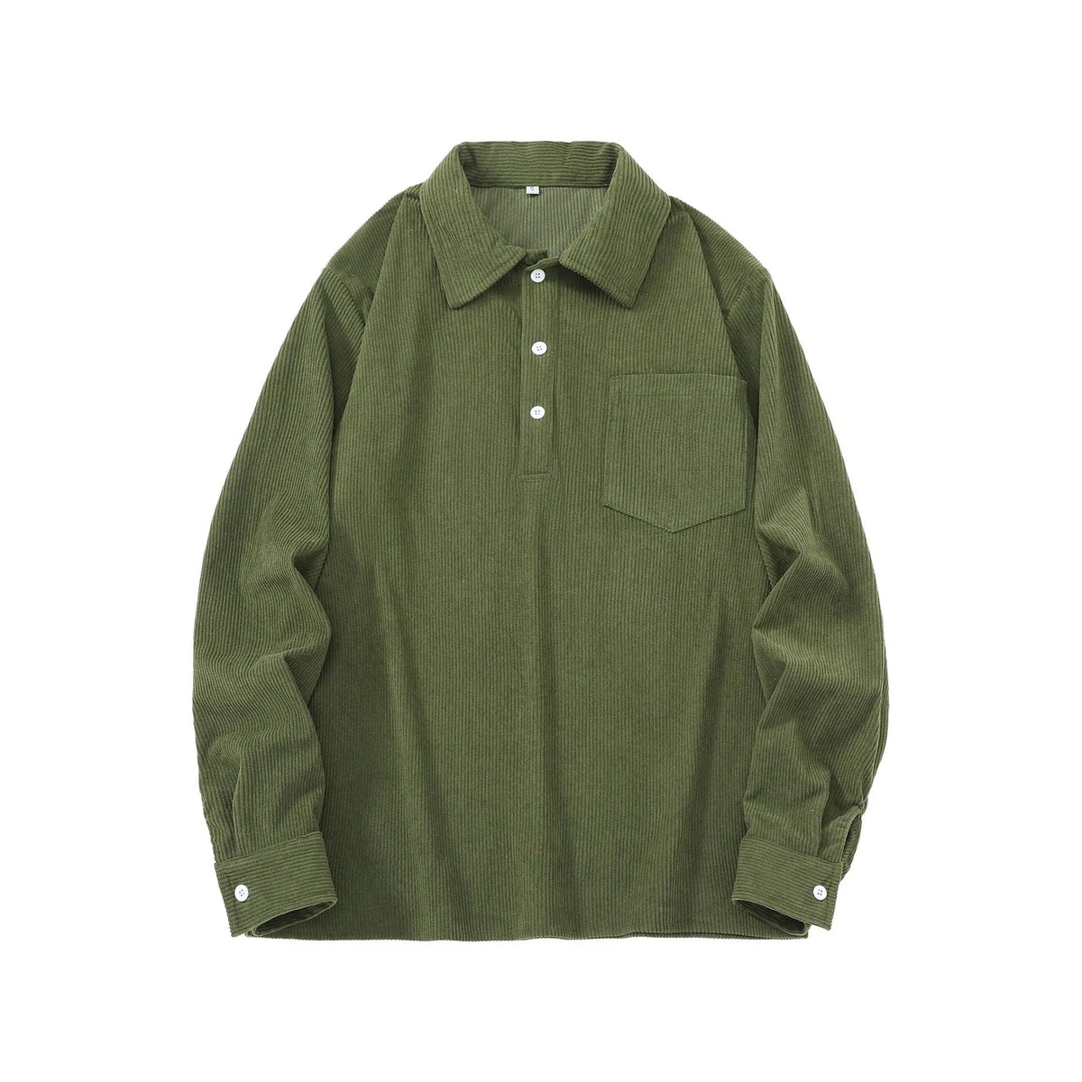 American retro casual bottoming shirt pullover in black, loose fit polyester fibre top on plain background.