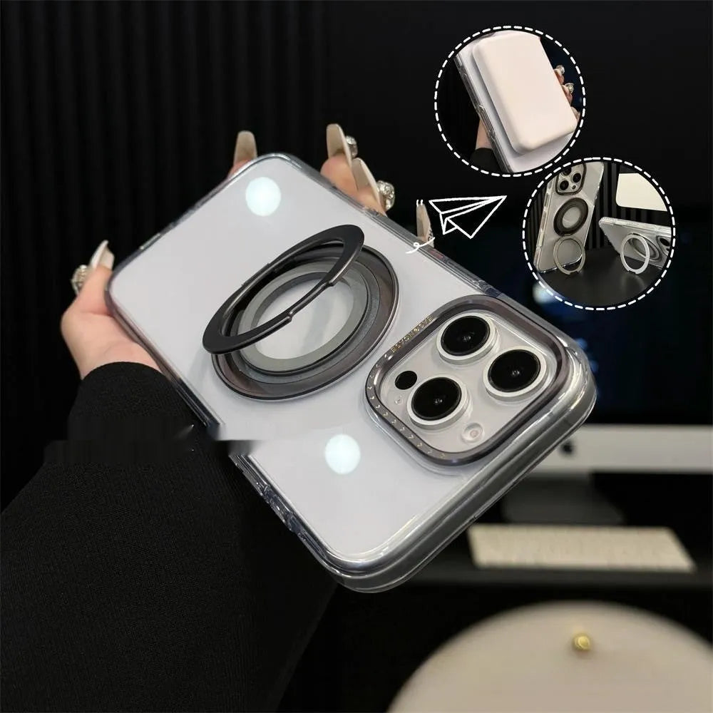 Rotating pivot phone case for iPhone with stand and magnetic function in eight colour options