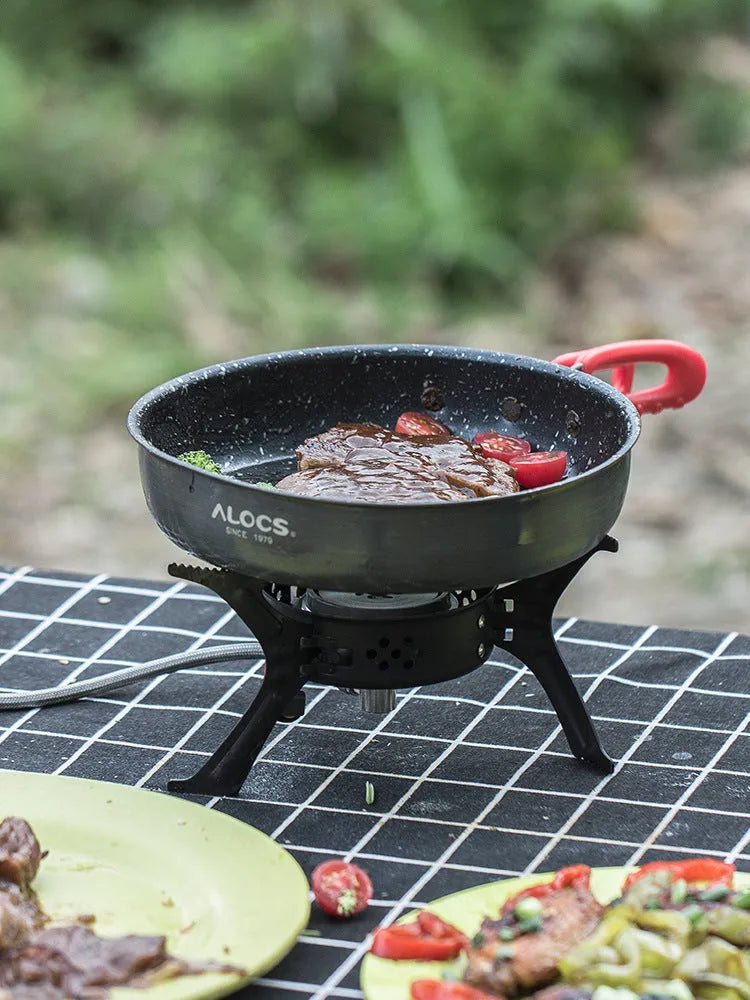 Alocs Medical Stone Colour folding non-stick frying pan, aluminium alloy, 180x44mm, single pan