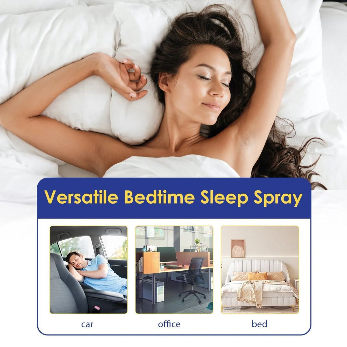 60ml aromatherapy sleep care spray bottle for body stress relief and bedtime relaxation