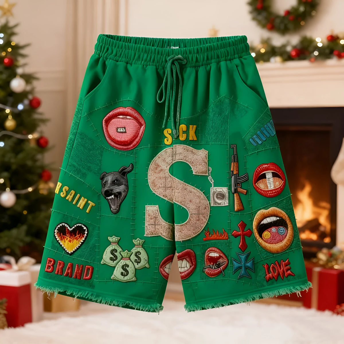 Men's five-point running shorts in black, pink, and green, straight leg, mid-rise, sizes M-3XL