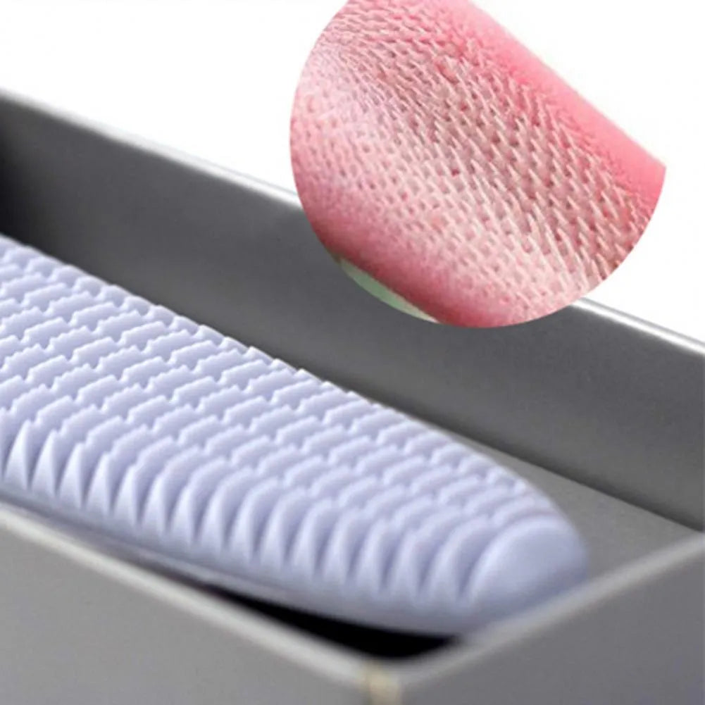 Grey and pink ABS plastic cat grooming comb with dual-ended design