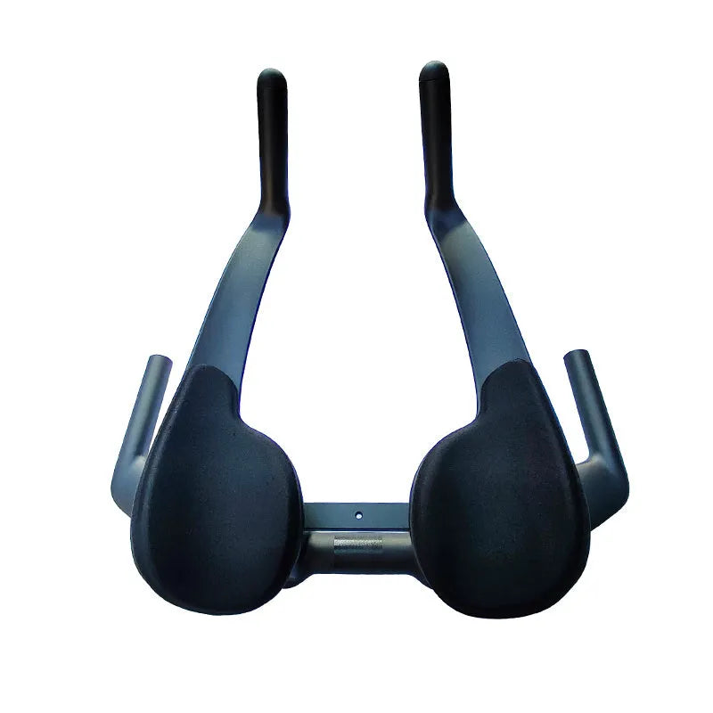 Black carbon fibre TT handlebar showing 10 degree angle option with 31.8mm clamp area visible