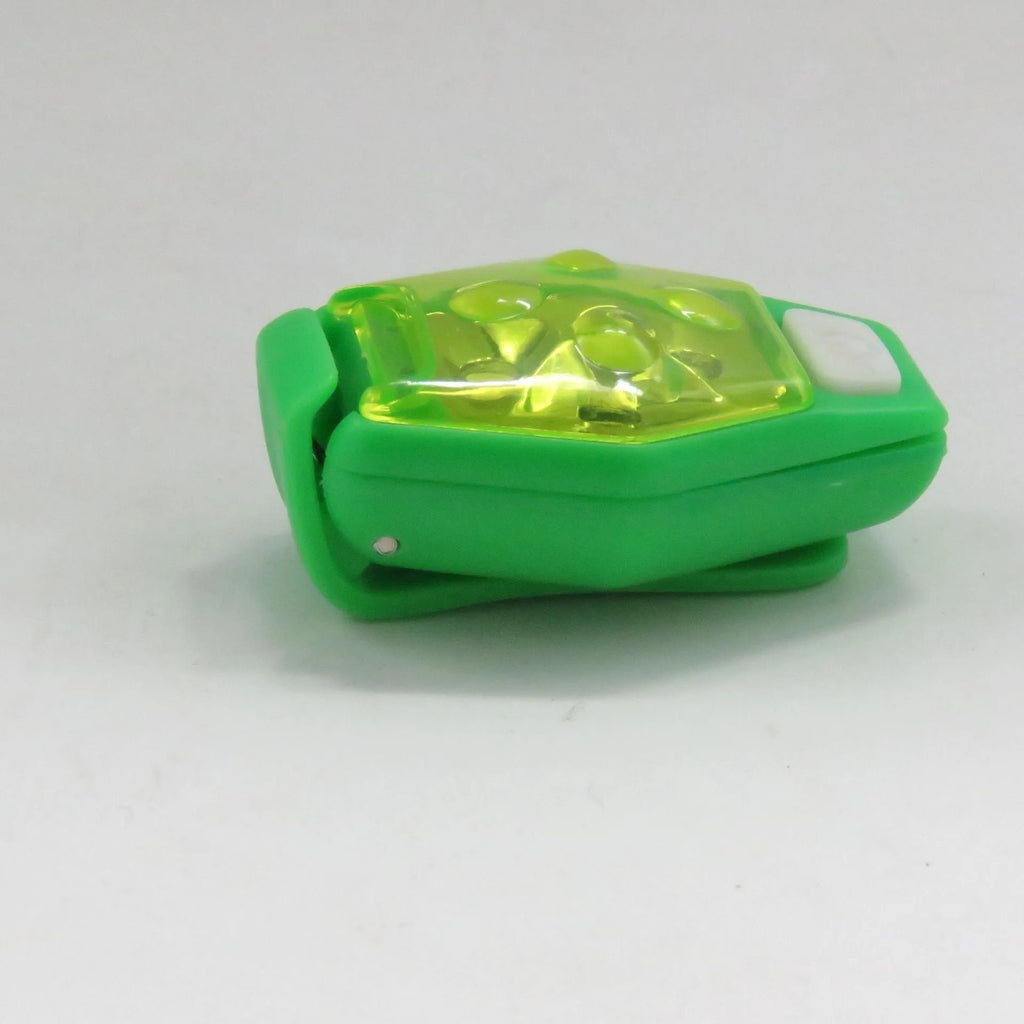 LED diamond night running lamp with clip, shown in multi-colour options for jogging and dog walking