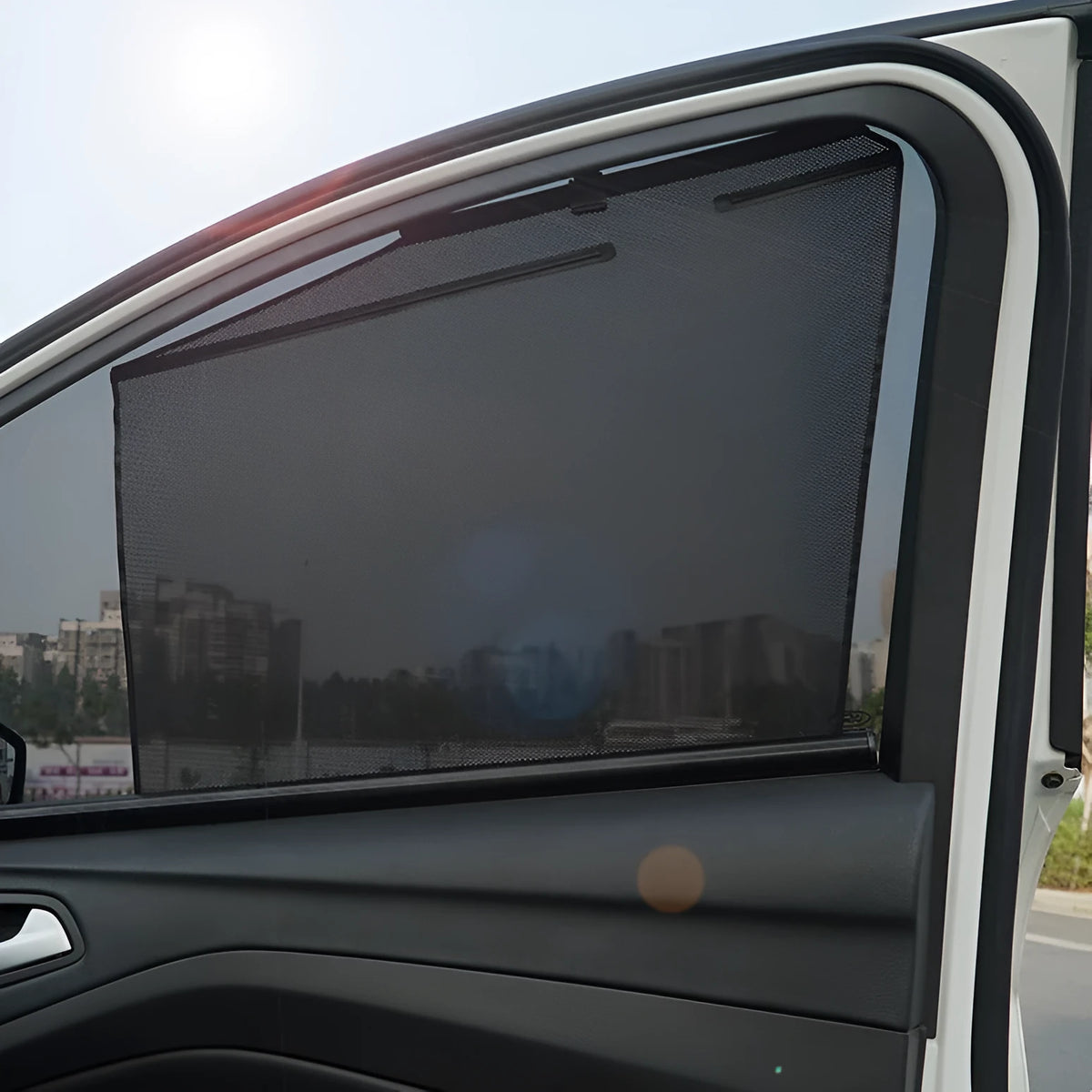 Black translucent polyester roller blind side window shade for Geely EC7 Binyue Bo Ruixingyue Vision GX7