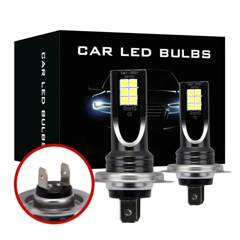 H7 12SMD 110W LED fog light bulb with aluminium housing and white light output