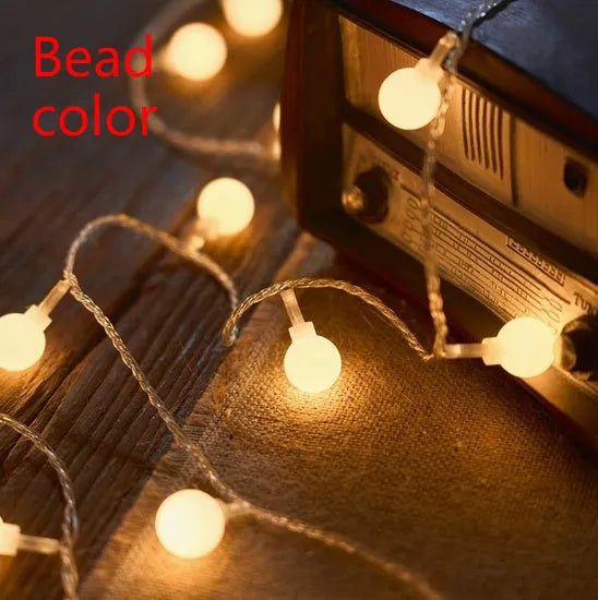 Battery box heart-shaped string lights with PVC shell, IP43 rating, and 1.5m 10 lights option