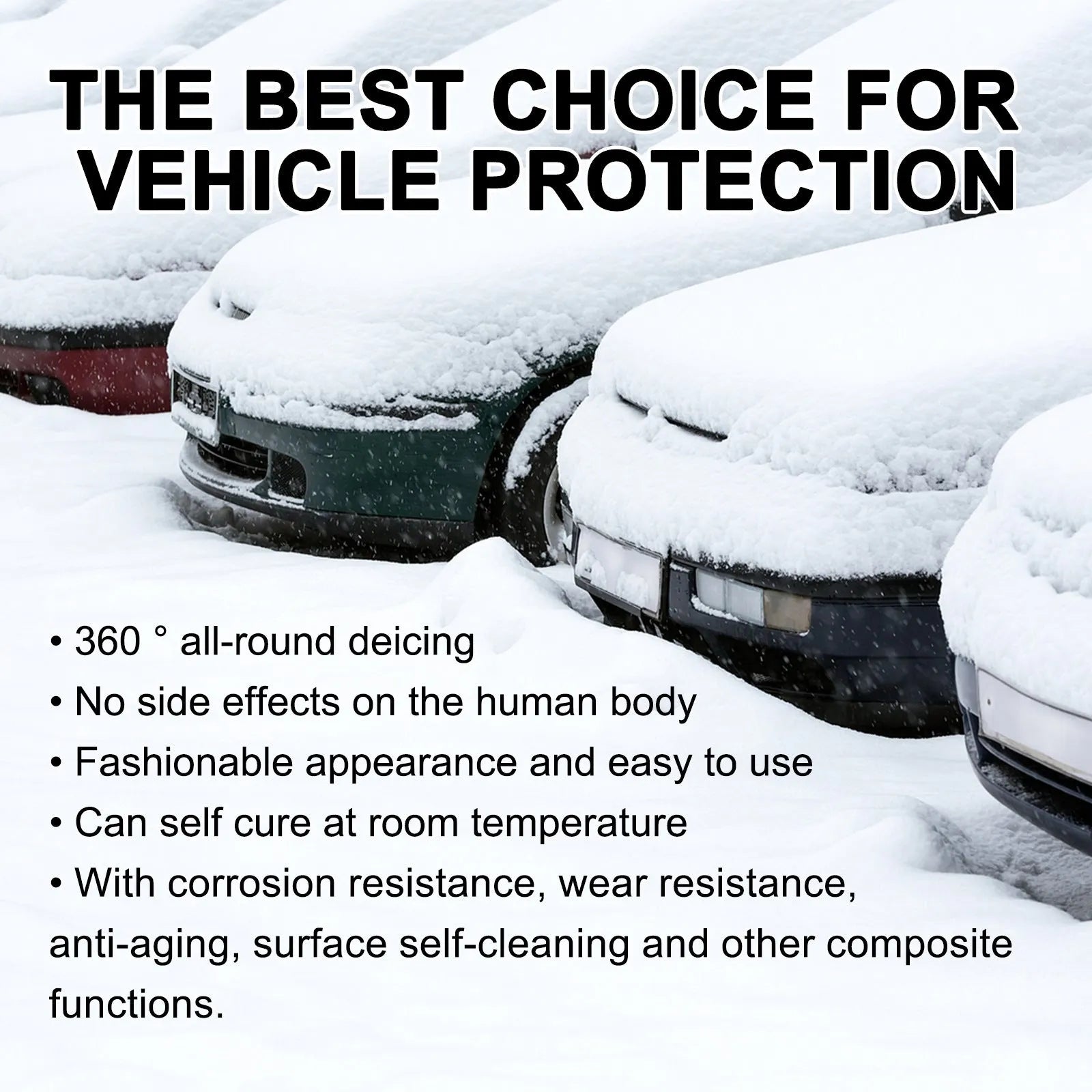 Car snow brush with hydrophobic nano coating liquid in 5x9x14cm packaging with PE handle
