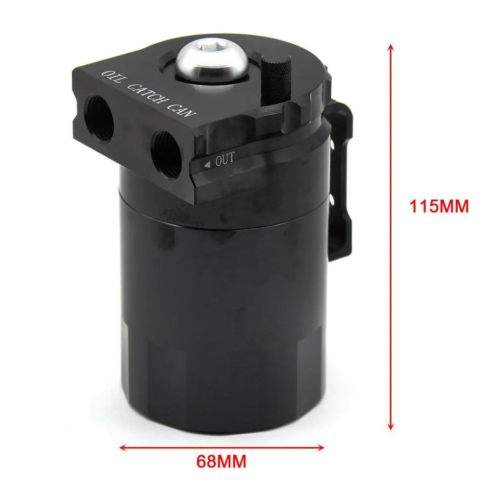 Universal aluminium alloy engine oil breathable pot XH-JT049 in black colour for car modification