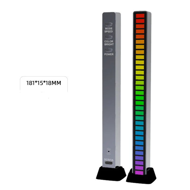 Sound control music rhythm light digital lamp with acrylic shade and 40 lamp beads