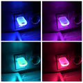 USB car night light with multiple colour modes for atmosphere, U-disk shape, flame-retardant ABS and metal construction