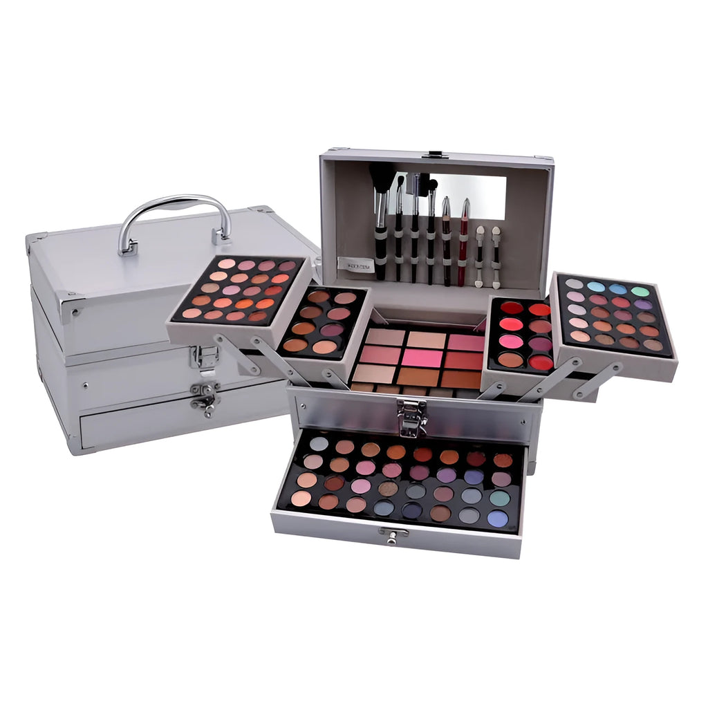 Lip pencil blush combination makeup set with lip gloss, eye shadow, brush, 25x16x15.5cm, GM17290