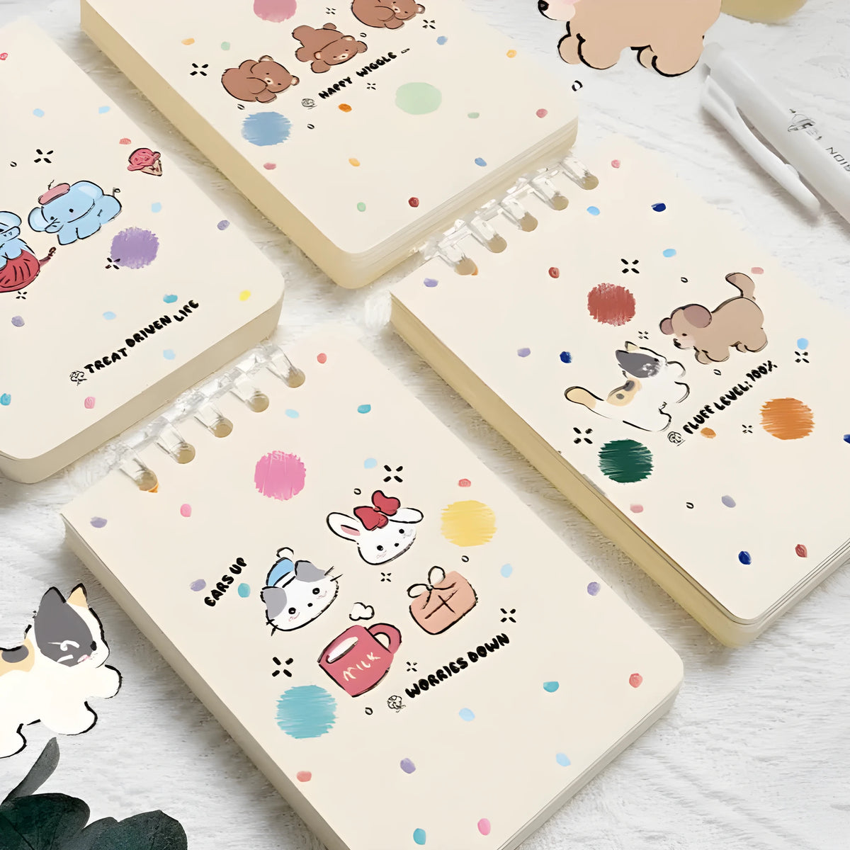 A7 small flip-up notebook, 7.3 x 10.3cm, 80 sheets, 5-hole portable notepad