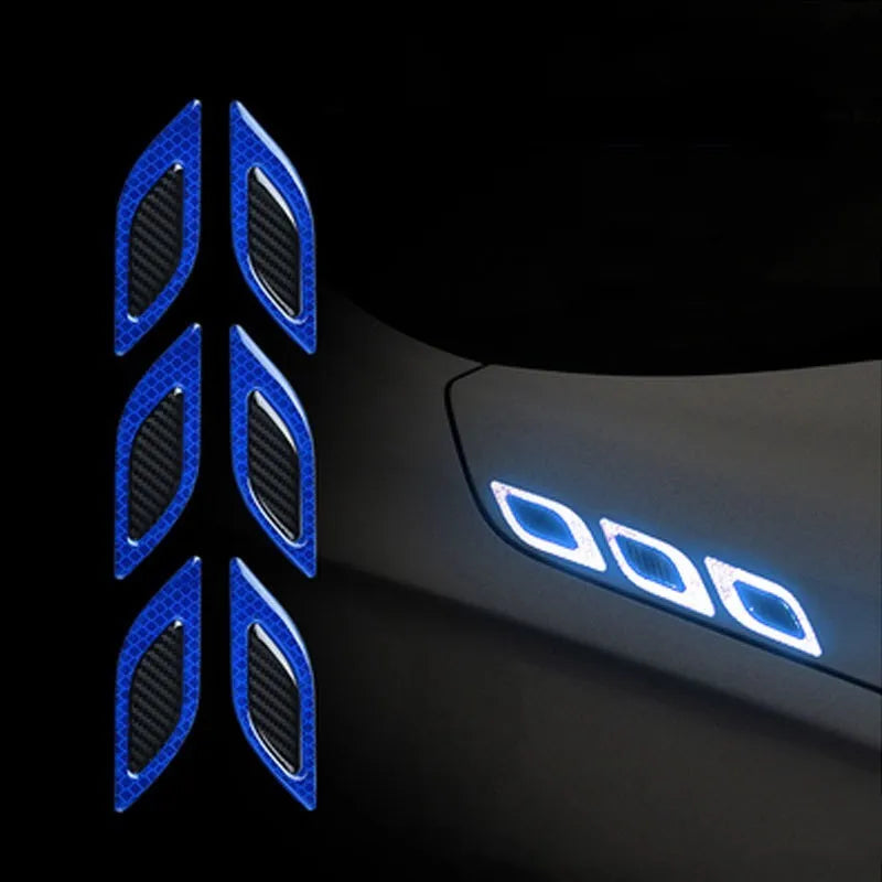 Blue reflective warning tape strips for car bumper safety with 17mm width