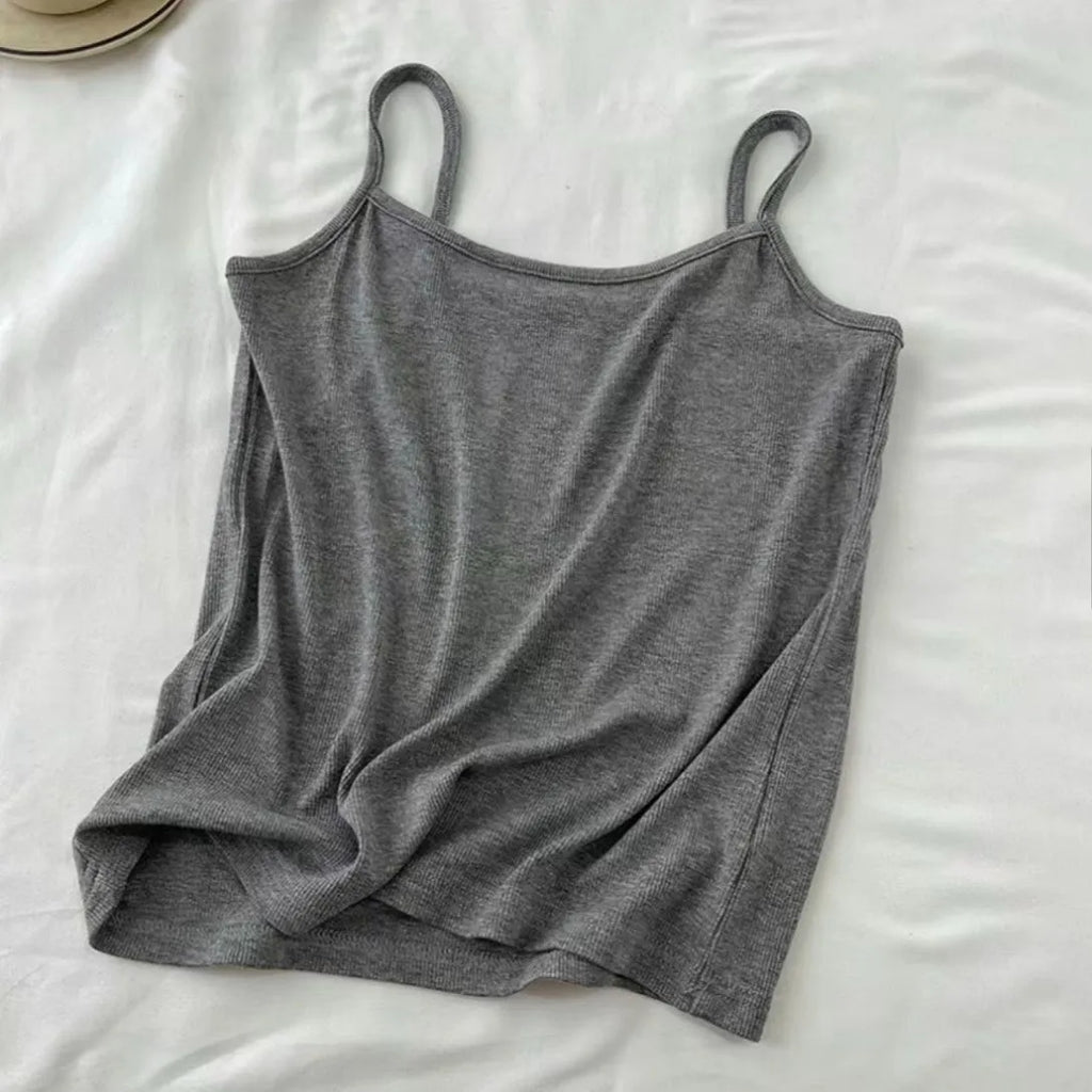 Womens Korean style casual sports suit in gray with princess sleeves, including top shorts and vest