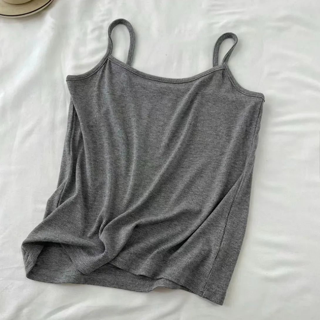 Womens Korean style casual sports suit in gray with princess sleeves, including top shorts and vest