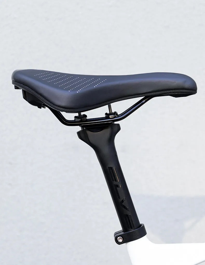 M-size black and pink mountain bike seat cushion made from PU foam resin sponge material
