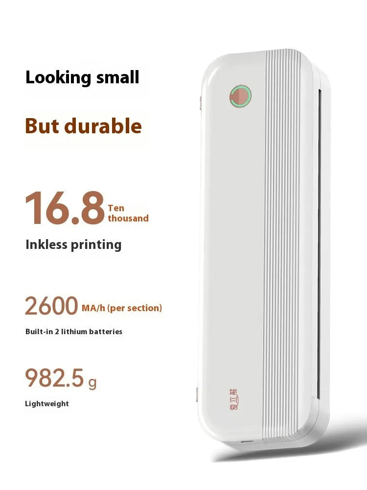 Ailixiong P40 portable thermal printer in Tiffany Blue or White colour with compact design for ink-free text printing