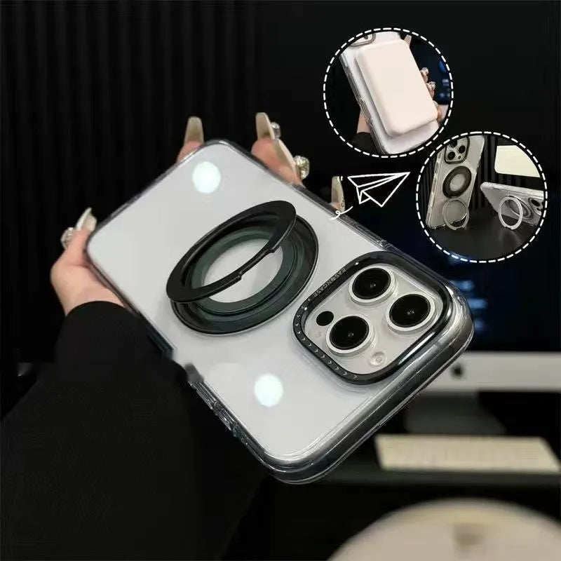 Rotating pivot phone case for iPhone with stand and magnetic function in eight colour options
