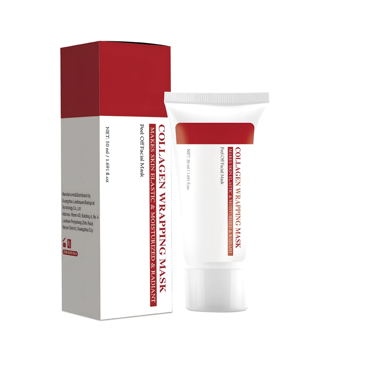 Hydrolysed collagen hydrating mask in 50ml size for facial skincare treatment