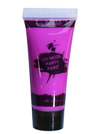 25ml plastic hose bottle of neon face and body paint in vivid colour with safe non-toxic label