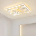 Modern ceiling fan lamp with thin suction blades and integrated light in 1100x700mm size