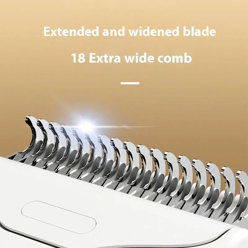 Pet hair unknotting comb in ABS material for cats and dogs, floating hair removal tool in green colour
