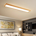 Solid wood long ceiling lamp in new Chinese style for balcony installation.