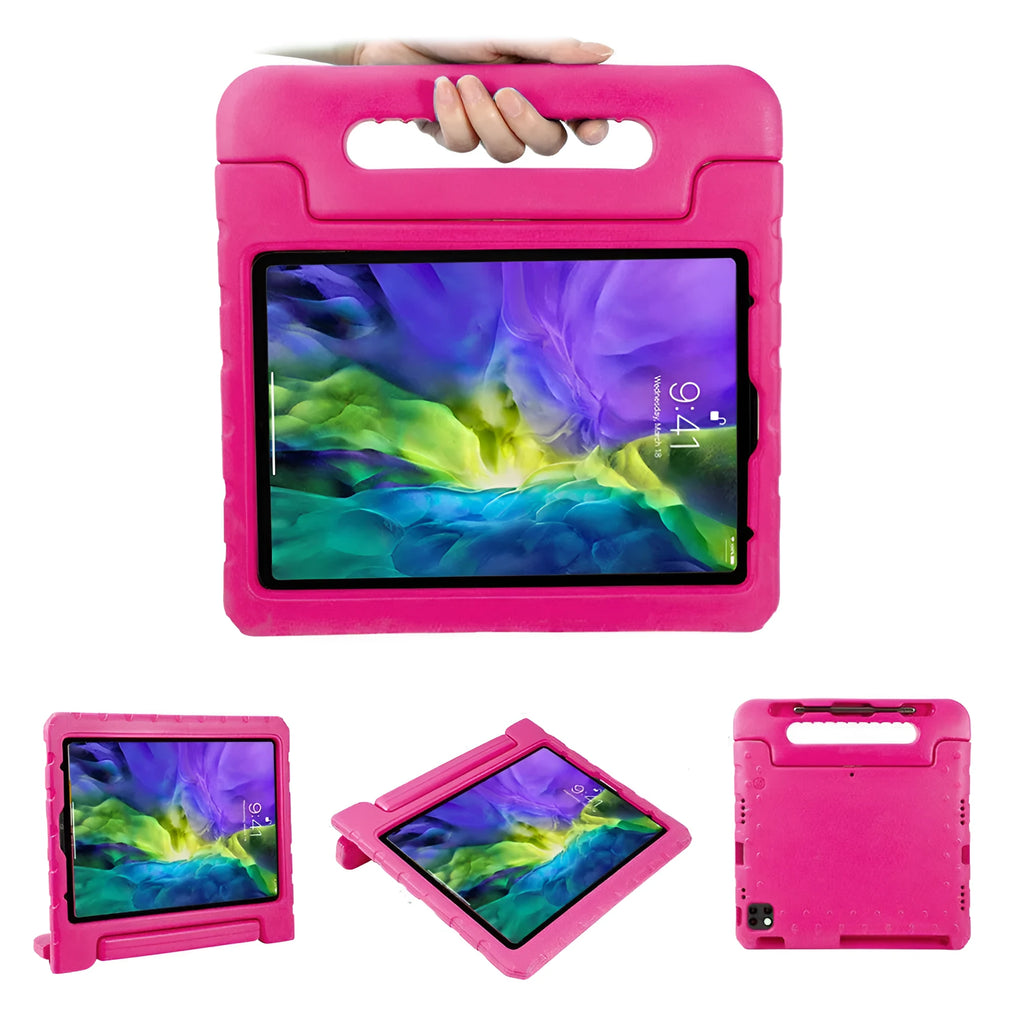 Huawei T3 9.6 EVA children's protective sleeve anti-fall tablet case in blue and rose red colours