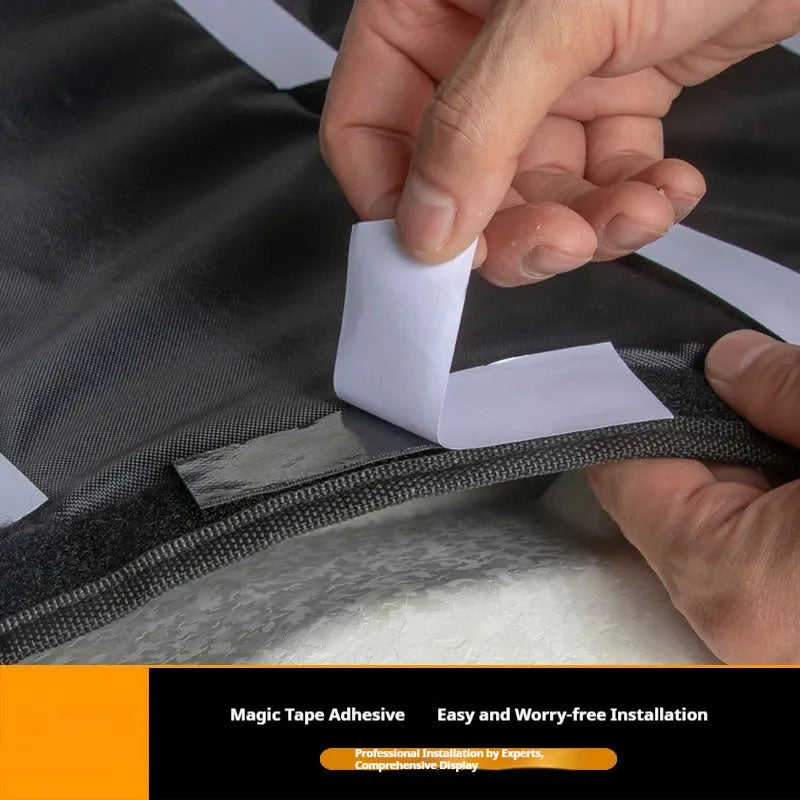 Black car ceiling heat shield for Wrangler JL18 made of 600D Oxford cloth with PE board and thermal insulation foam