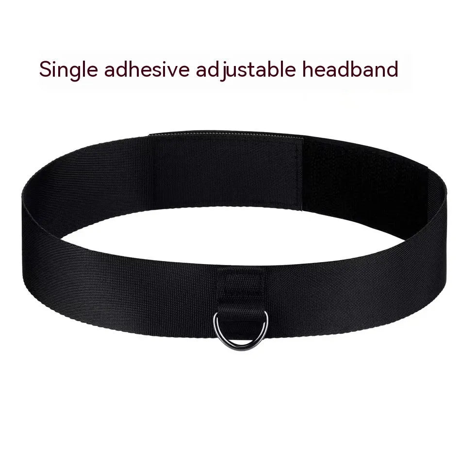 Head-mounted boxing reaction training ball set with adjustable headbands and multiple coloured balls on a white background.