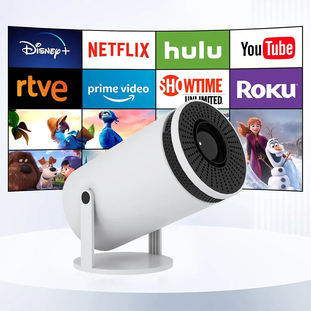 Portable mini home HD projector with Bluetooth for 4K support and outdoor screening