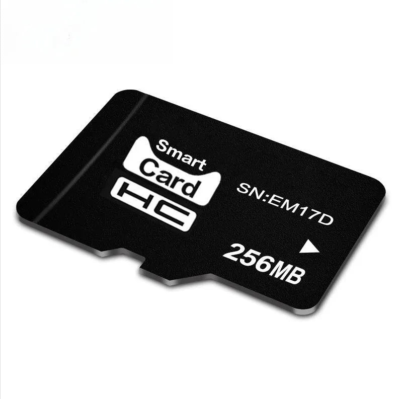 256MB TF series MicroSD memory card with dimensions 11mm by 15mm.
