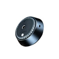 Black metal car aroma diffuser measuring 9x4.5cm with ultrasonic atomizer technology