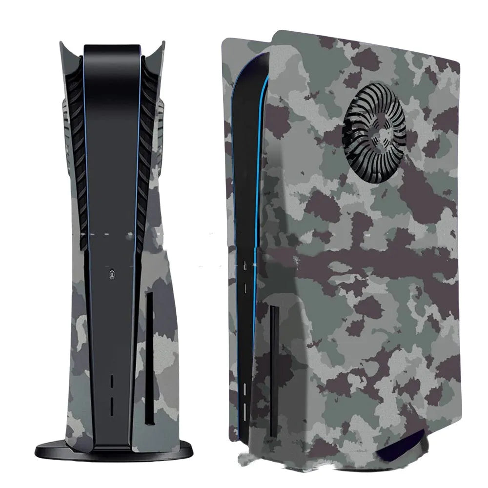 PS5 camouflage shell with cooling hole, ABS cover, 43 x 28 x 5.5 cm, P5 1.0 CD ROM Board