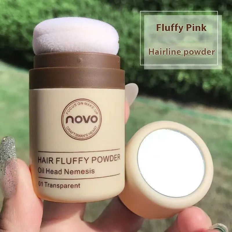 Veejaga mattifying hairline and facial oil control powder in transparent, brown and dark brown shades.