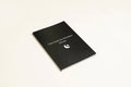 Black softcover dream journal notebook with business simplicity design for recording nightly dreams